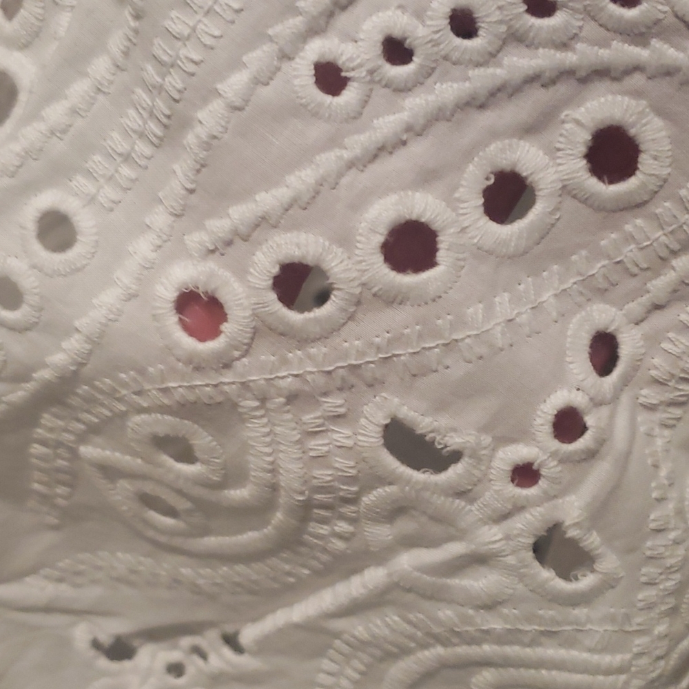 🇺🇸 New boutique Cotton perforating ruffle sleeves top - Picture 10 of 11